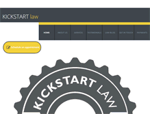 Tablet Screenshot of kickstartlaw.com